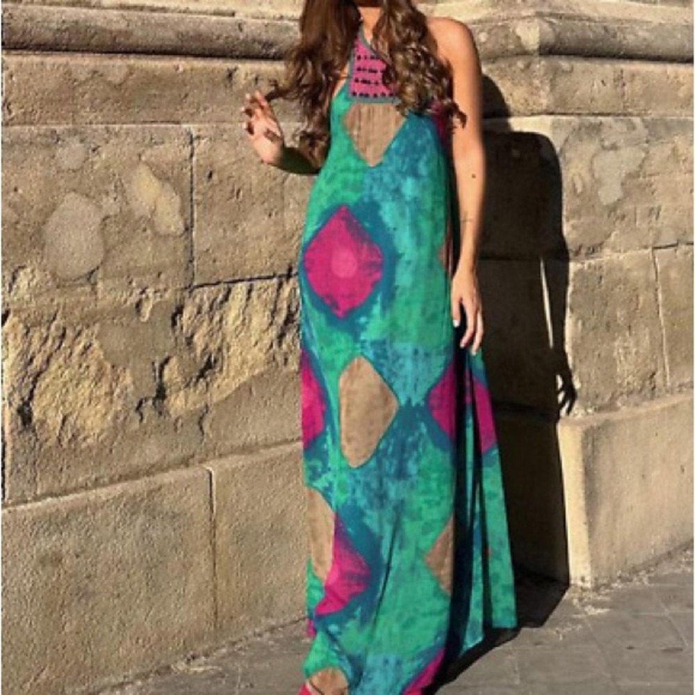 Zara Printed Crochet Dress